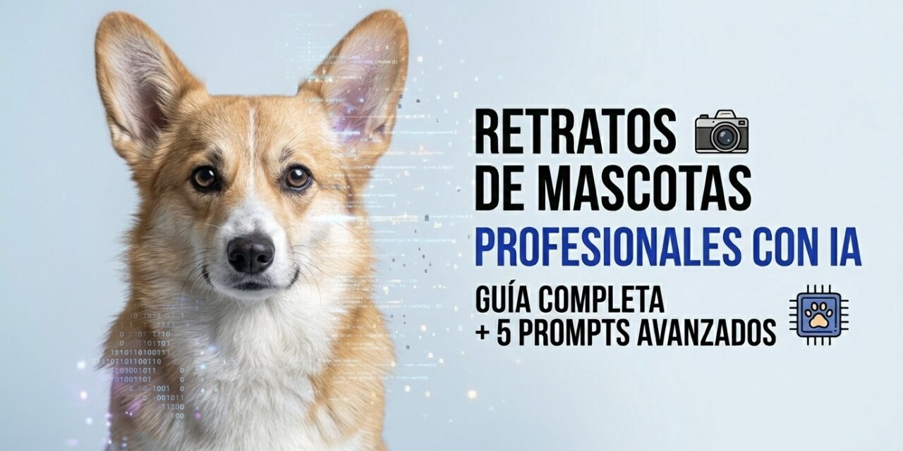 🐶 Cómo crear retratos profesionales de tu mascota con IA (5 prompts avanzados incluidos)